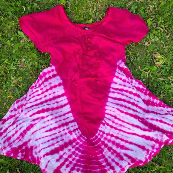 Adorable cotton gauze summer dress/beach cover up. Free size - Picture 3 of 12